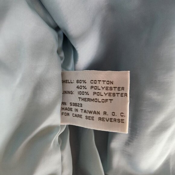 Vintage 80s Kent Street Womens Jacket Size Small Ski Pastel Blue Retro Full Zip - Picture 9 of 15